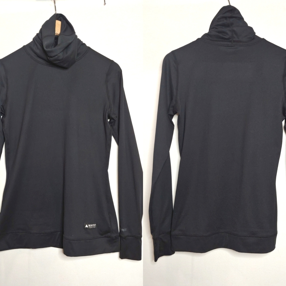Burton Midweight Long Neck DryRide Base Layer Fleece Black Medium